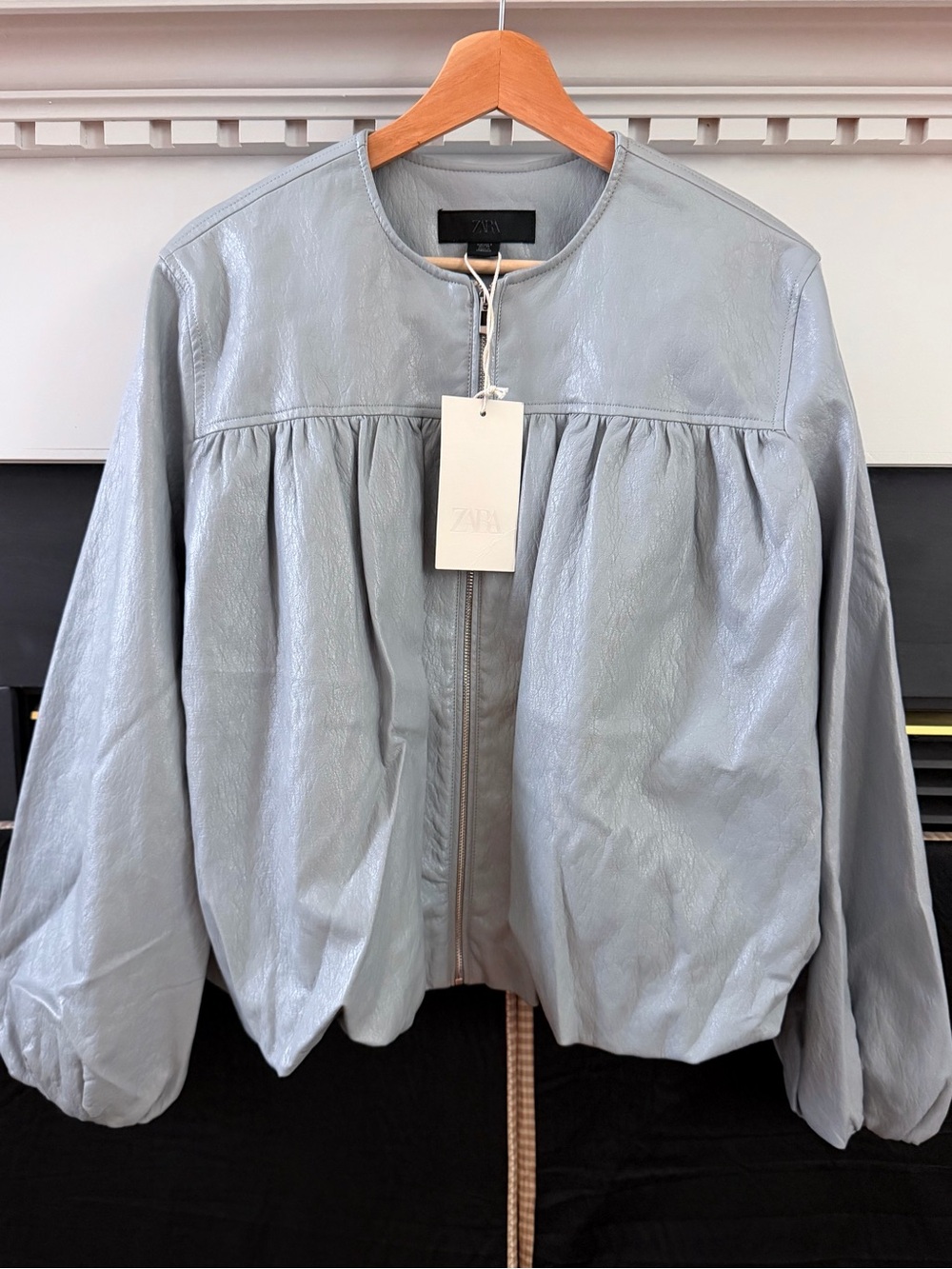 Zara faux leather bomber balloon jacket 3046/053 NWT S